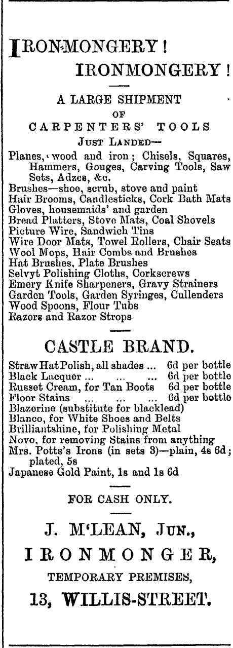 1898 Blanco advert