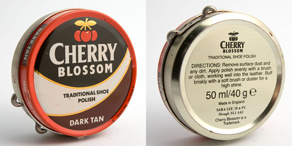 Cherry Blossom dark tan shoe polish